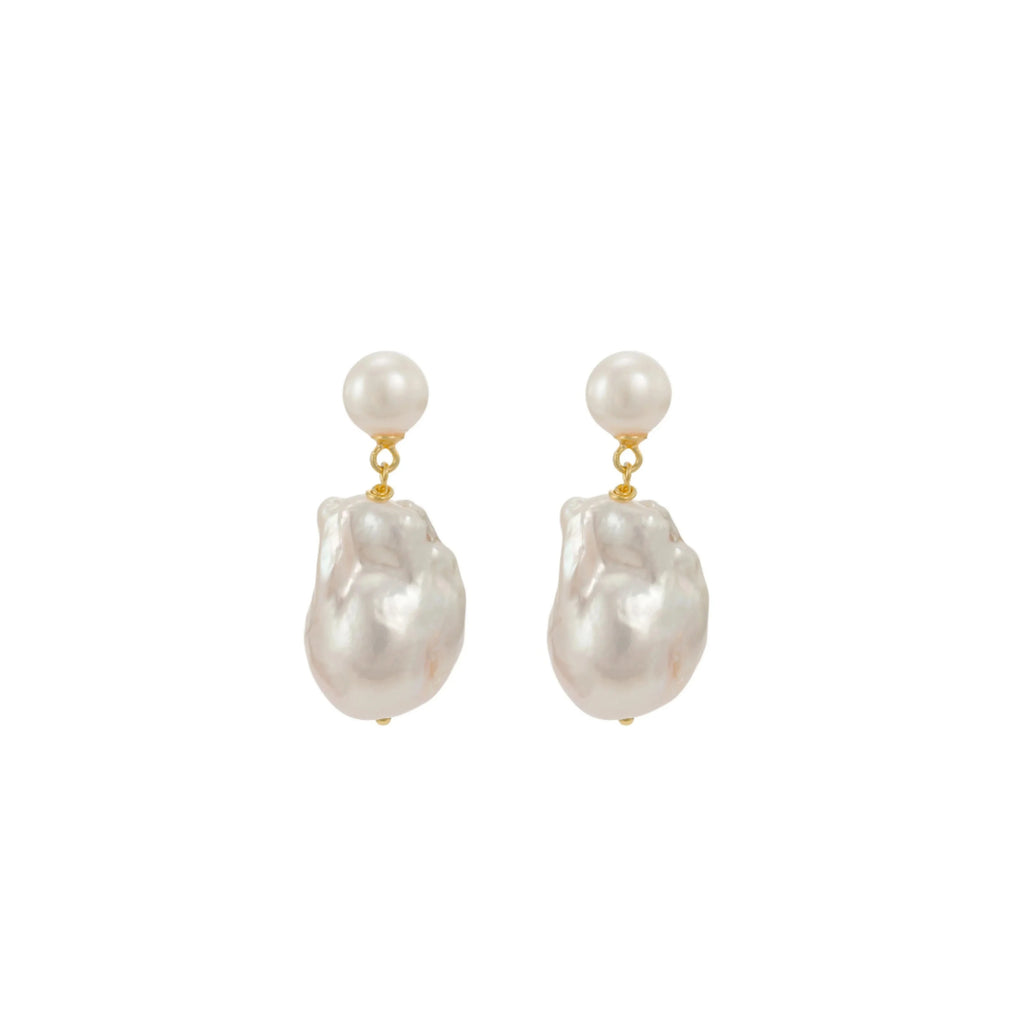 home of hai baroque pearl BELL drop earrings