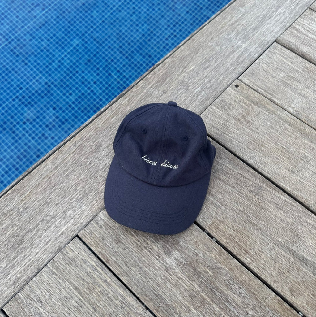 le scarf bisous bisous cap cotton navy blue