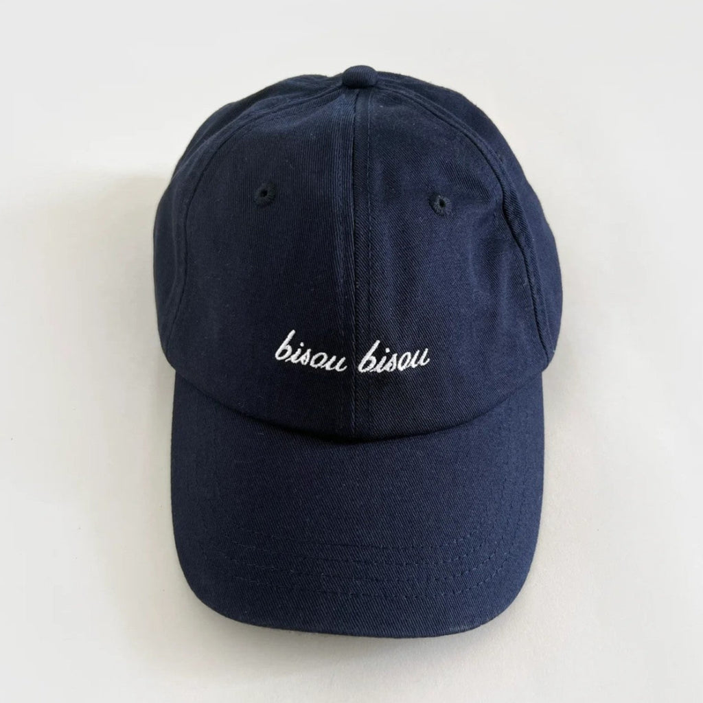 le scarf bisous bisous cap cotton navy blue