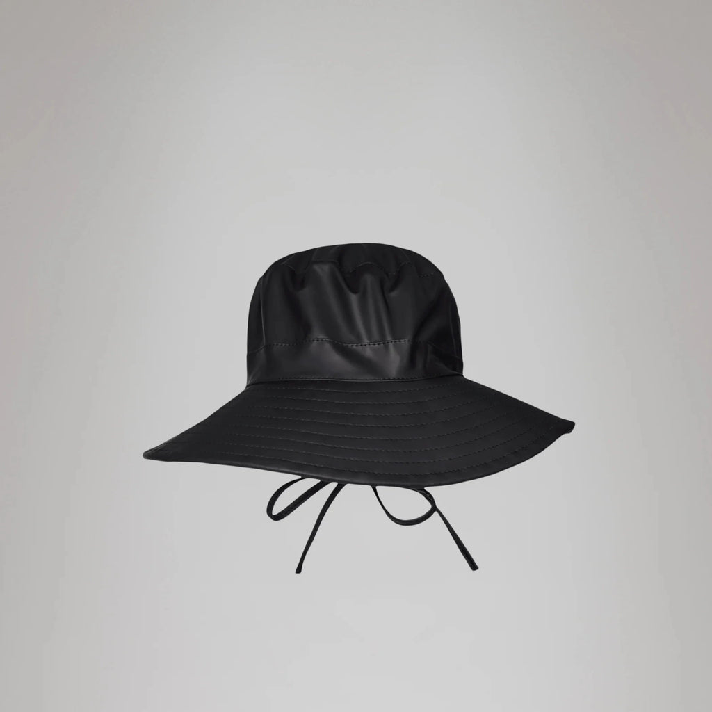 Rains boonie waterproof wide brim hat tie black