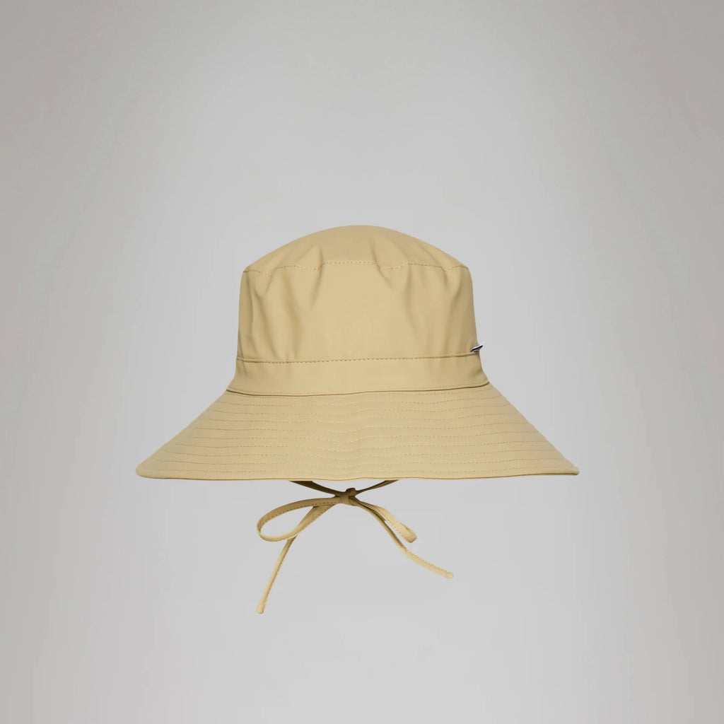 Rains boonie waterproof wide brim hat tie sand beige