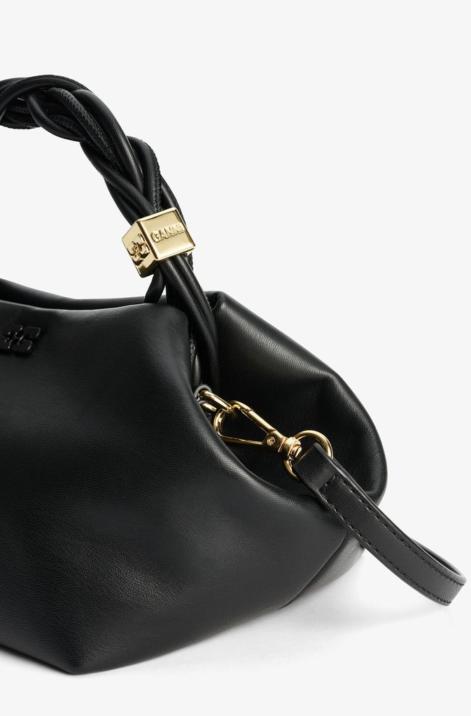 ganni bou handbag crossbody bag black logo small