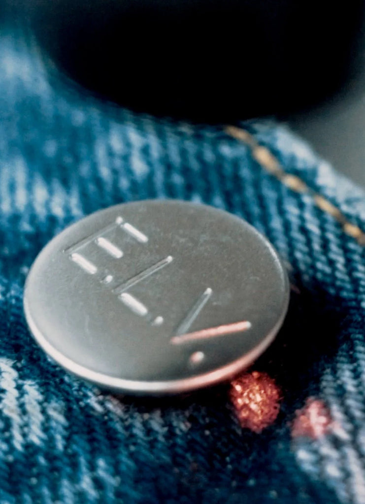 elv denim boyfriend jeans mid blue match rigid upcycled vintage