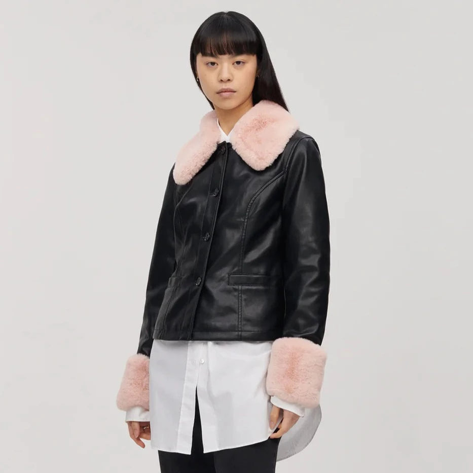 BRITTANY Jacket | Black & Pink – PAVEMENT