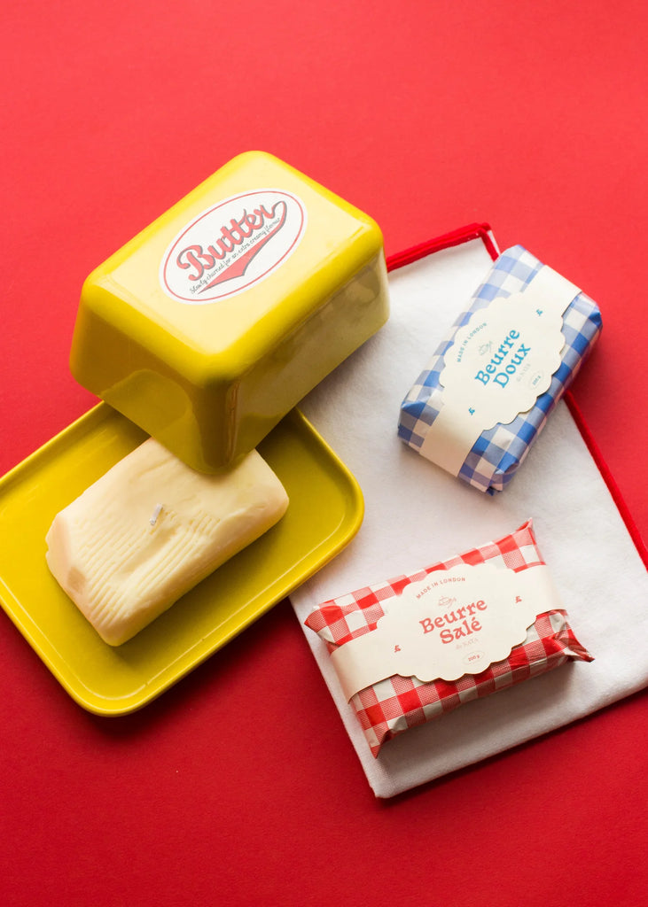 nata concept store beurre butter candle salted red and unsalted blue gingham