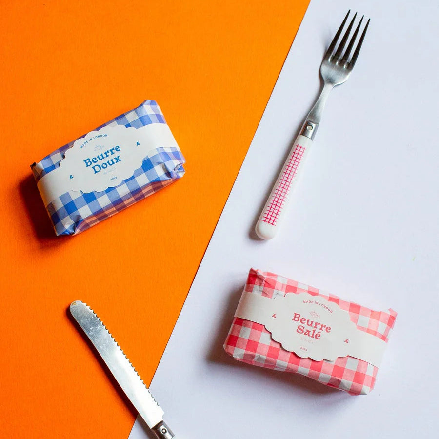 nata concept store beurre butter candle salted red and unsalted blue gingham