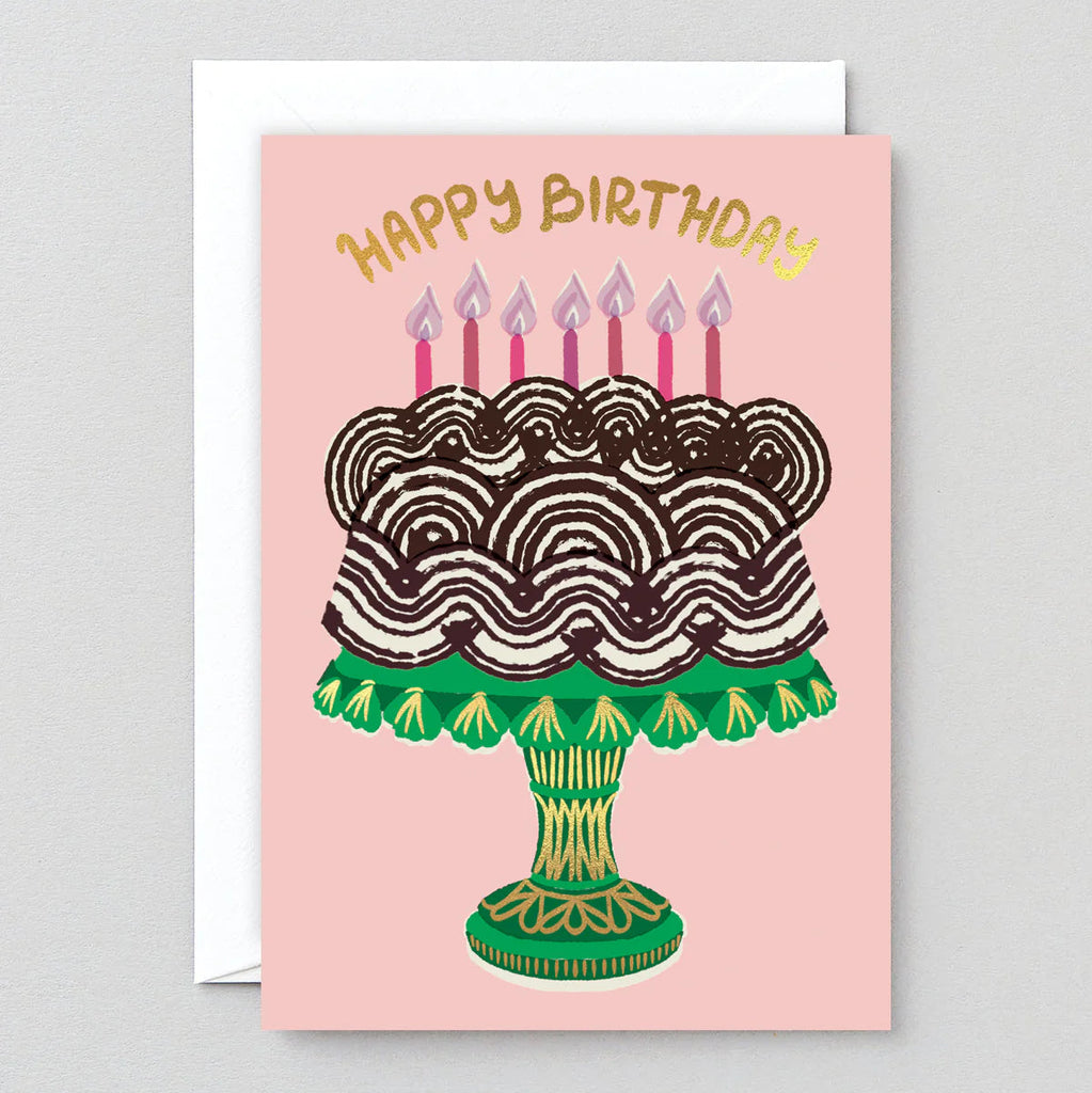 wrap magazine Cake & Candles Happy Birthday Greeting Card