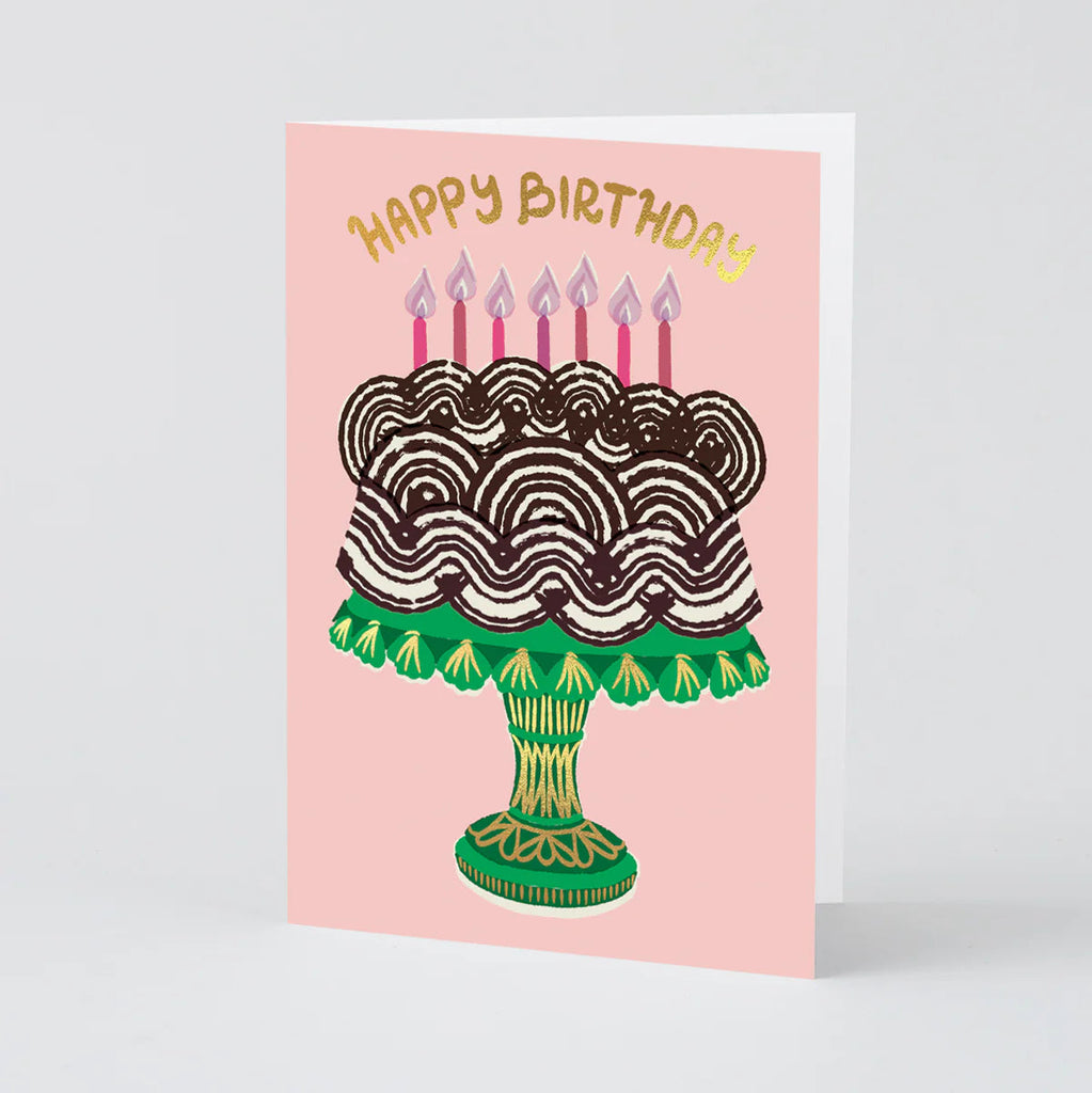 wrap magazine Cake & Candles Happy Birthday Greeting Card
