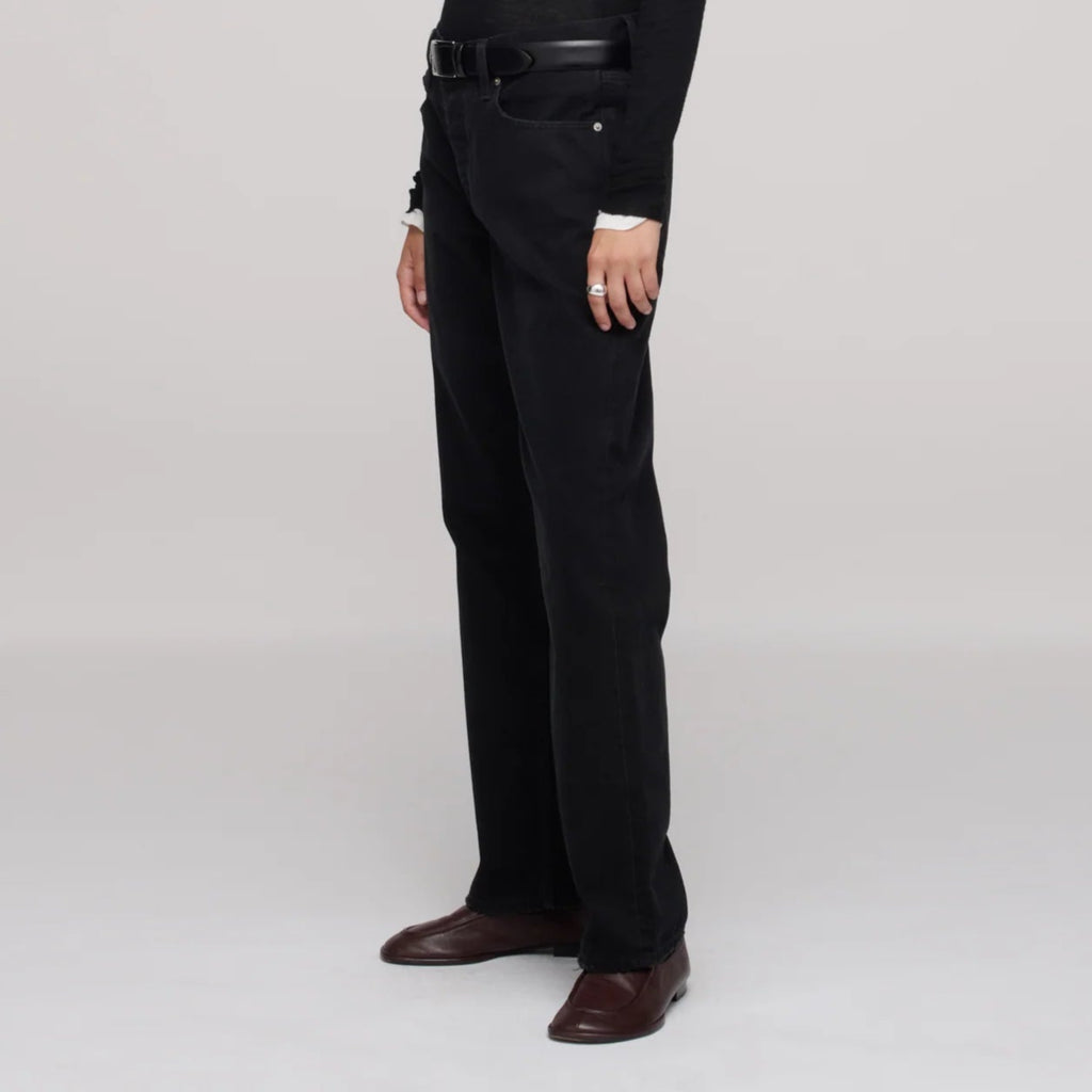 DALA Calla Mid Rise crop Ankle Jeans in One Year Black