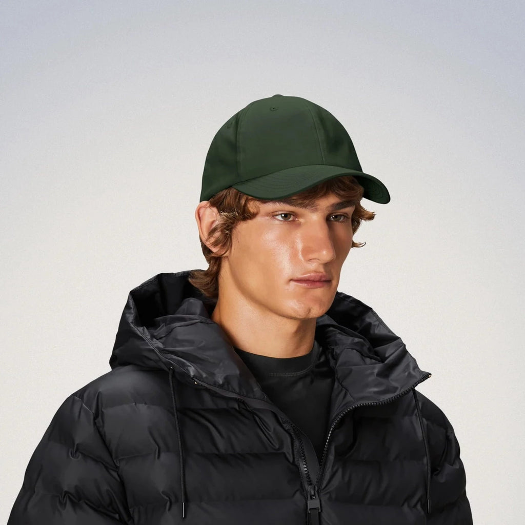 khaki dark green waterproof cap by Rains