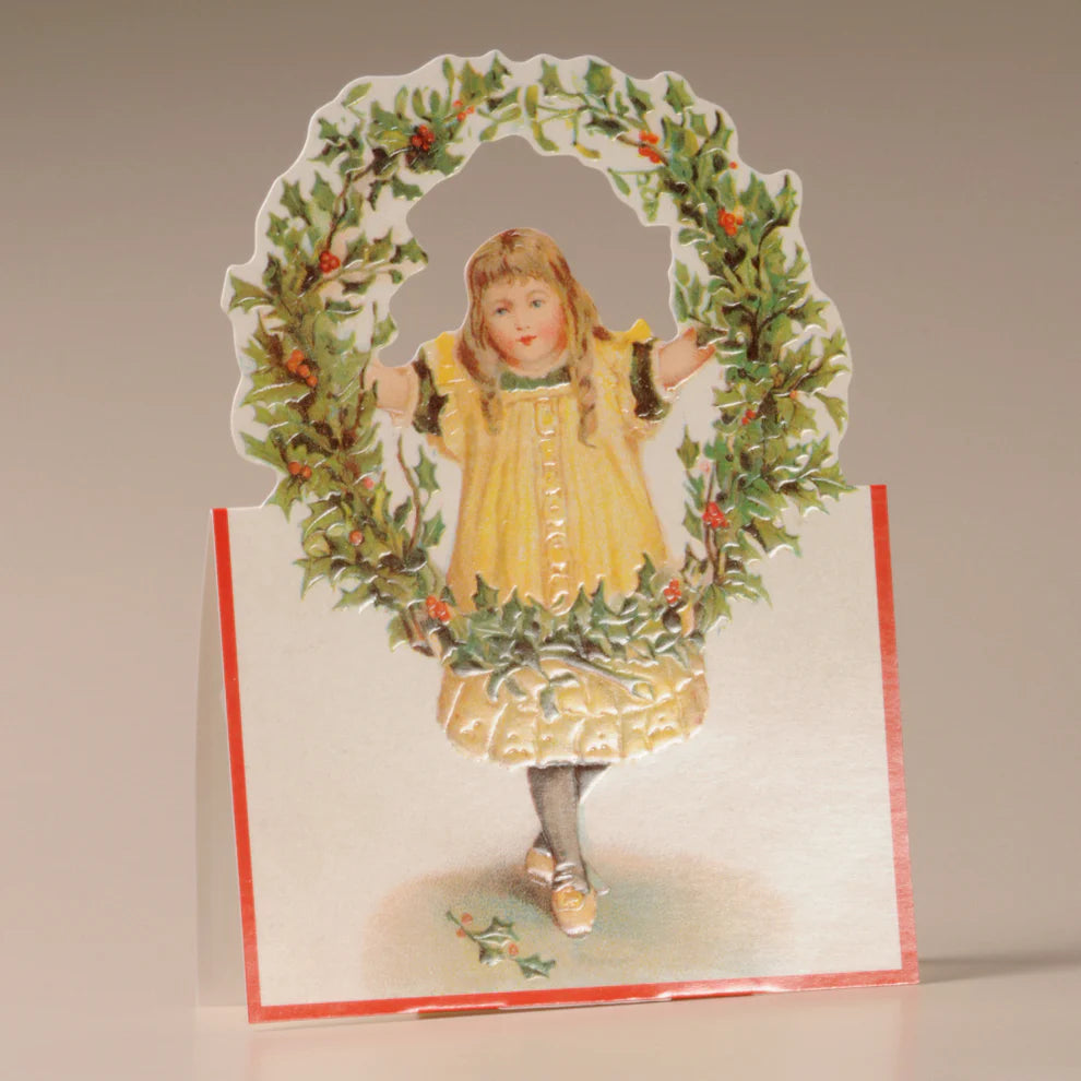 mamelok Victorian Christmas Greeting Card Set of 10 boxed vintage style die cut