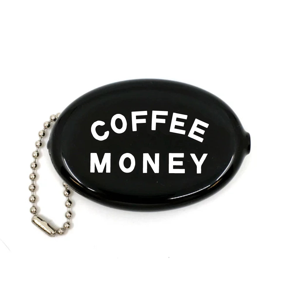 three potato four rubber coin pouch bag charm black white coffee money