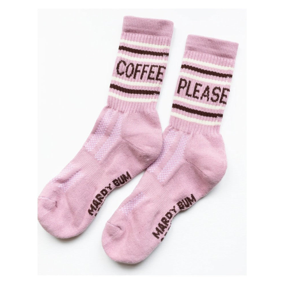 COFFEE PLEASE Slogan socks PINK Mardy Bum Active Club