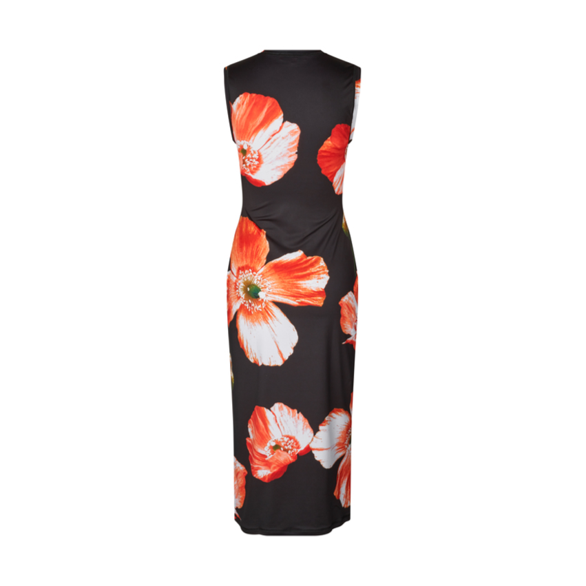 stine goya danya opium poppies black floral dress