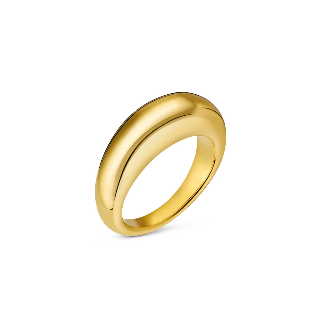 orelia LUXE Domed Ring waterproof gold