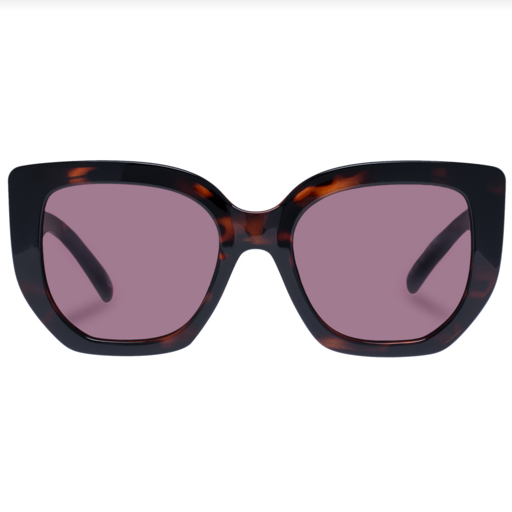 le specs euphoria sunglasses in super dark tort tortoiseshell