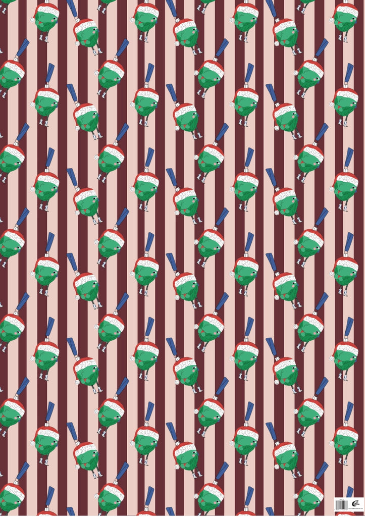 Naughty Sprout Stripes Christmas Wrapping Paper