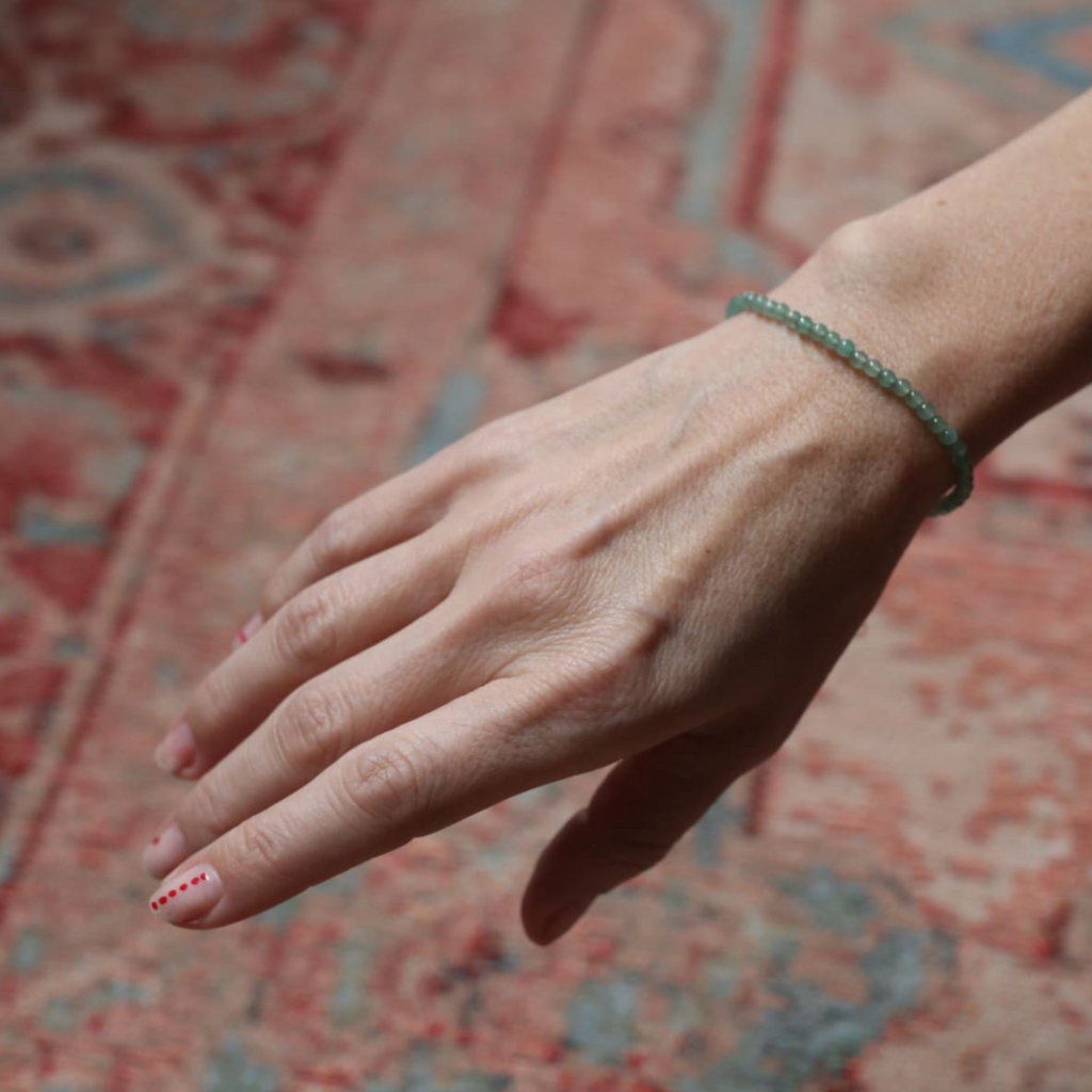 Green aventurine beaded bracelet by Hermina Athens