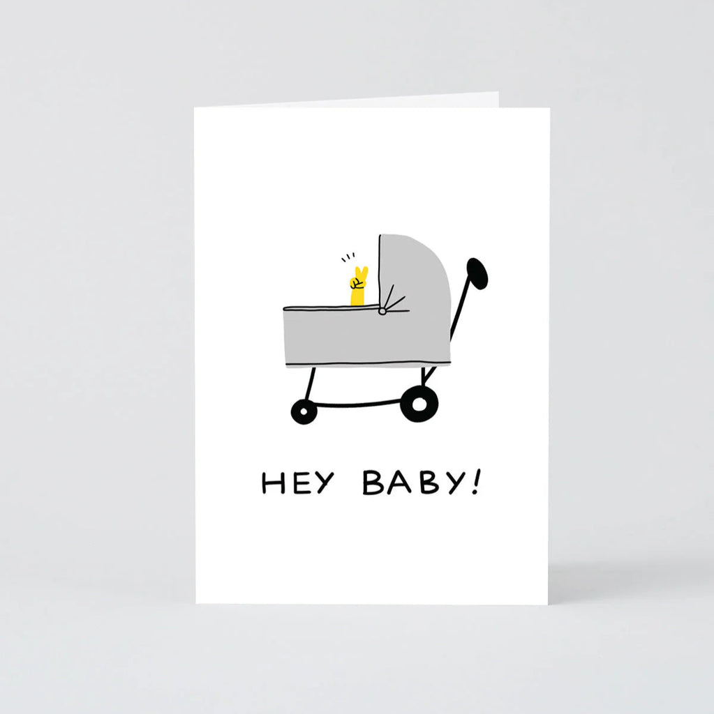 wrap magazine hey baby! new baby greeting card