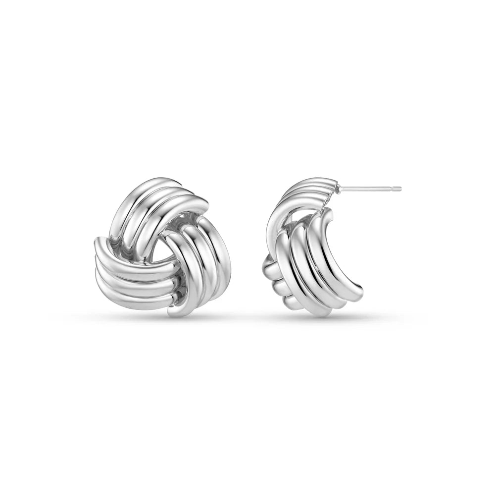 orelia silver Interlocking Statement Stud Earrings