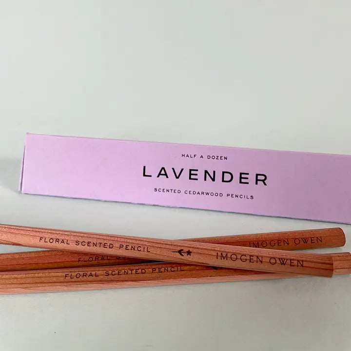 Imogen owen cedarwood scented pencils lavender purple floral