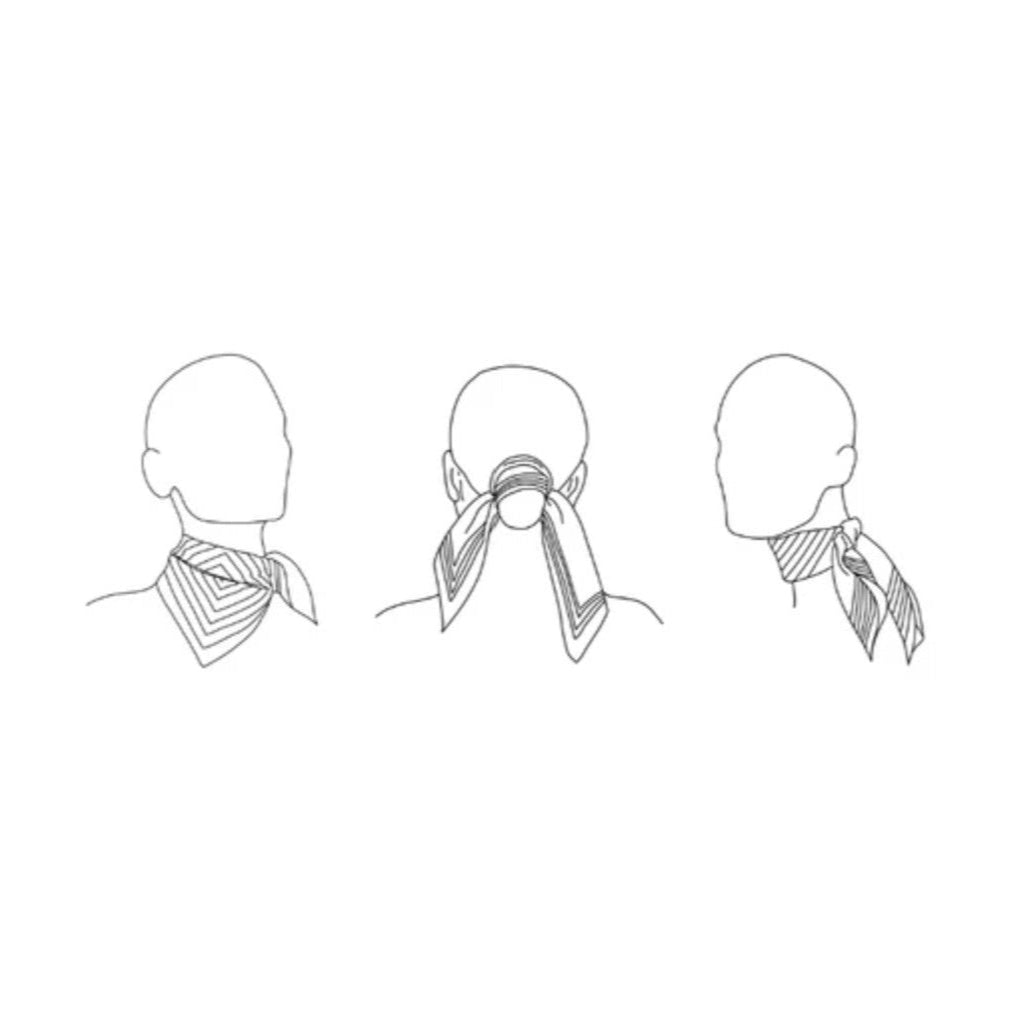 how to tie your le scarf 50 x 50cm 100% silk scarf