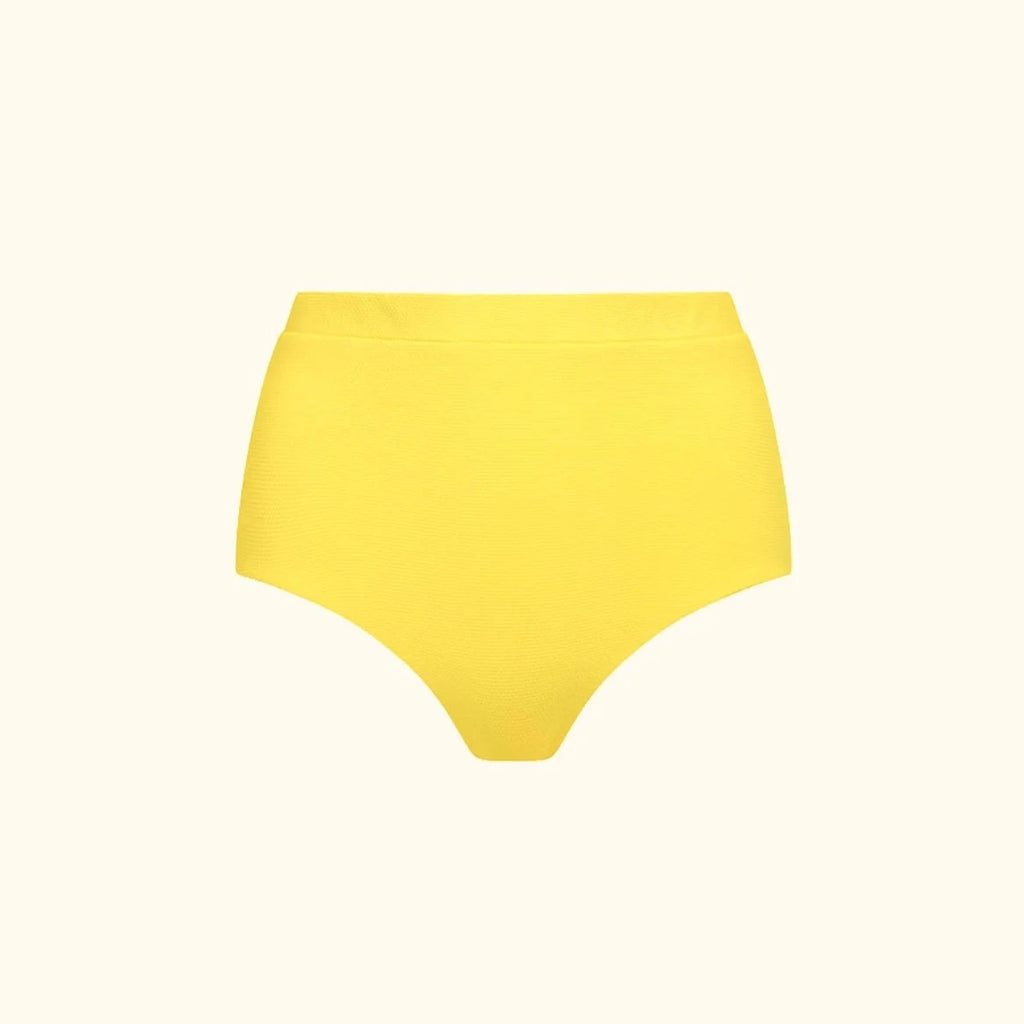 citron lemon yellow high waist lucinda bikini bottoms togs swimming by cossie + co