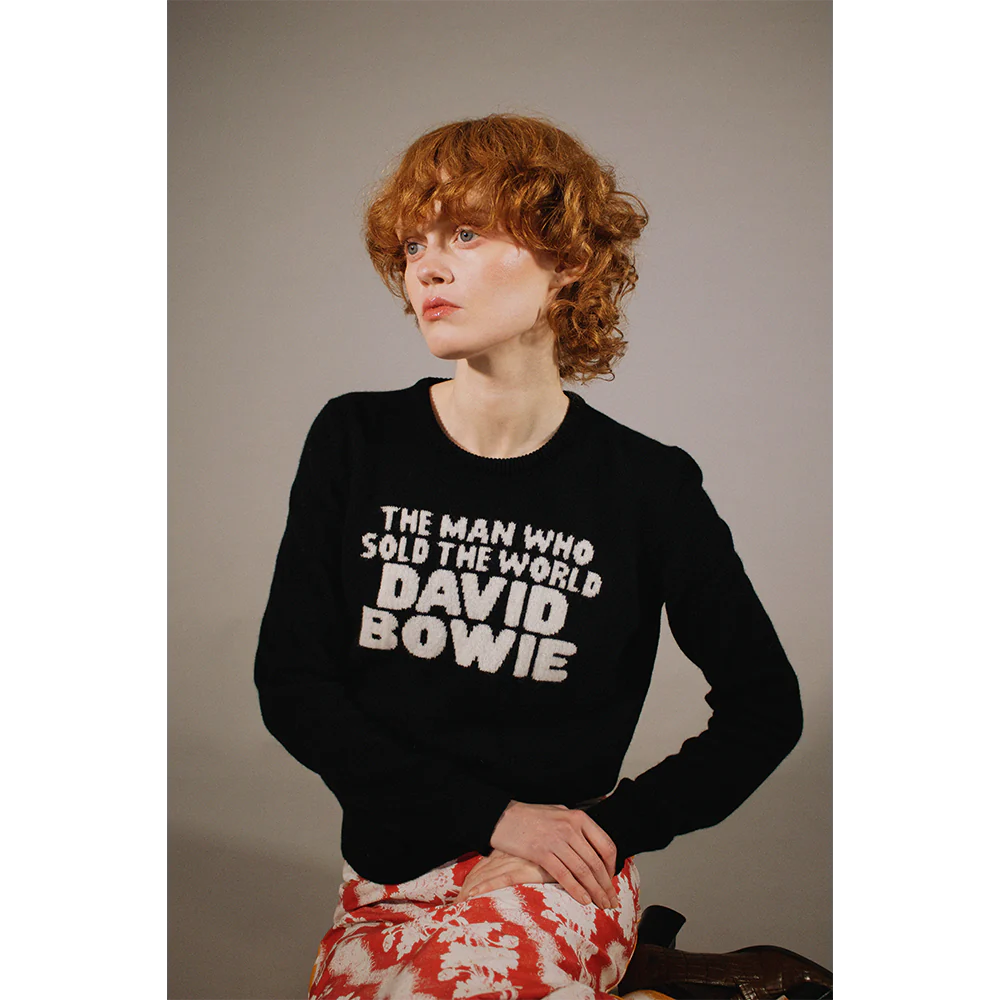 hades bowie man who sold the world knitted wool jumper black