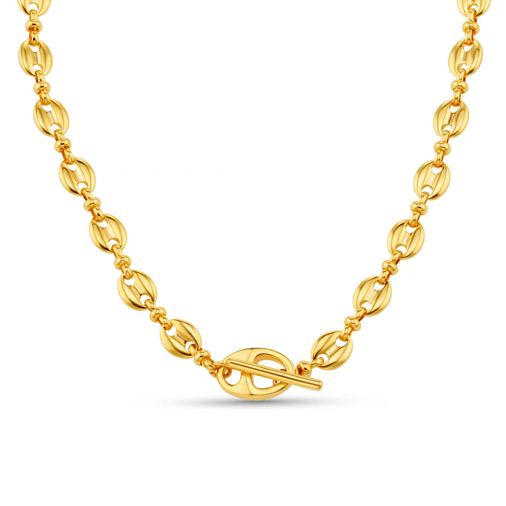 orelia gold Mariner Chain T-Bar Necklace