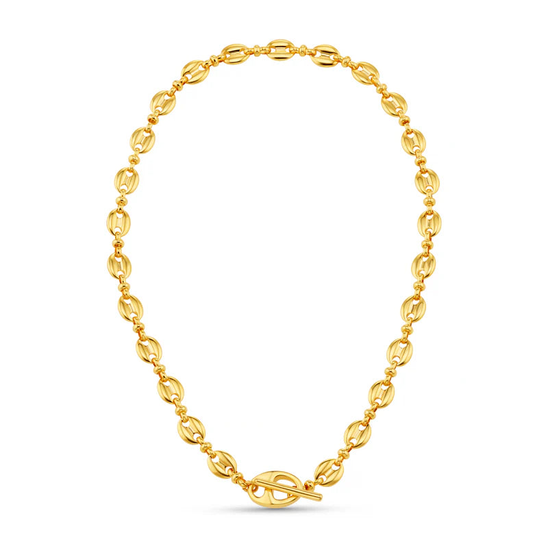 orelia gold Mariner Chain T-Bar Necklace