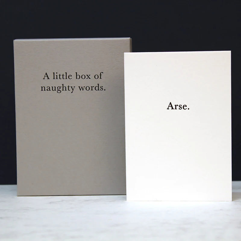 a little box of Naughty Words Greeting Cards box set imogen owen tits arse turd