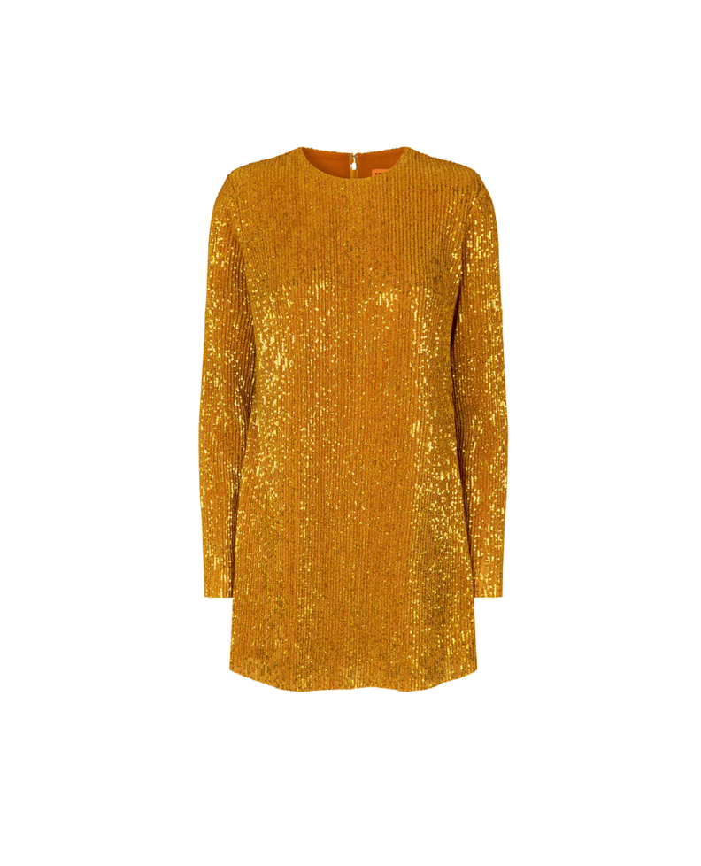 gold sequin long sleeve dress tunic by Stine Goya