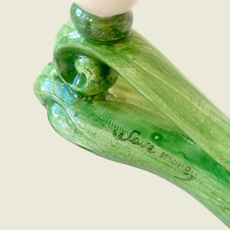 musae studio SAVE MONEY Candle Holder italian italy hand made green