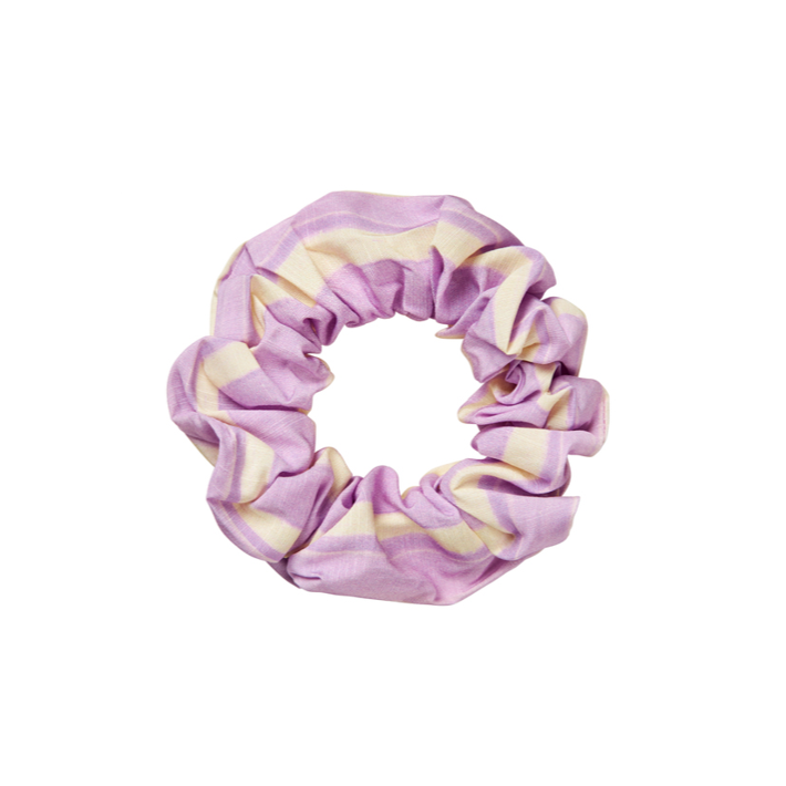 stine goya lilac purple stripe scrunchie