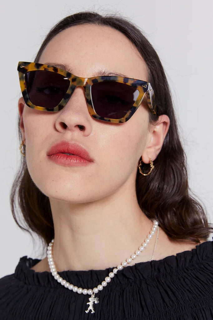 karen walker crazy tort tortoiseshell spellbound cats eye sunglasses