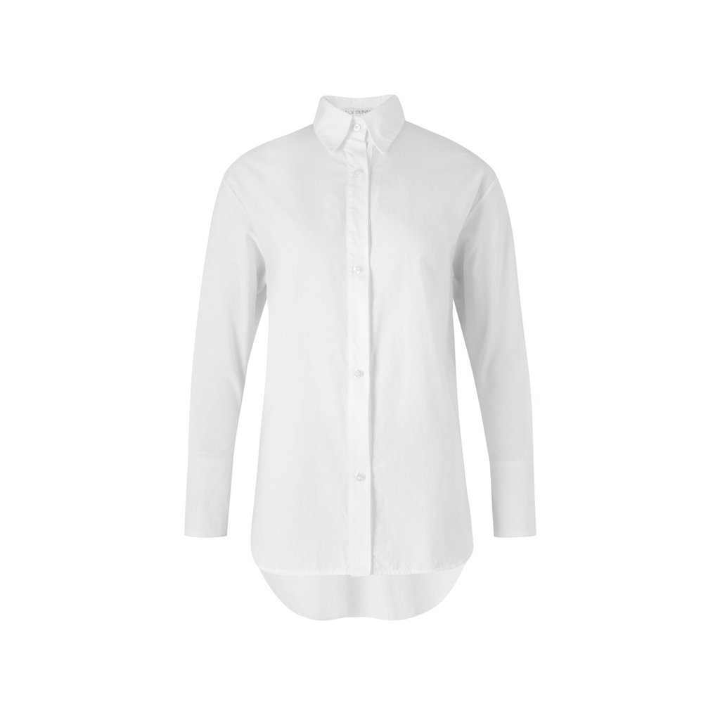 white cotton poplin shirt by ELV Denim