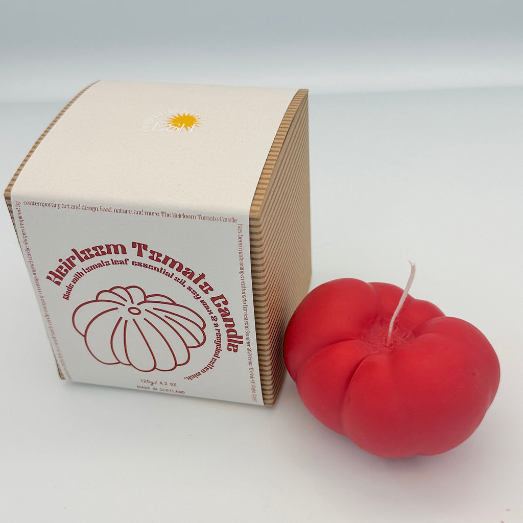 esh bougie scented candle heirloom tomato box tomato leaf