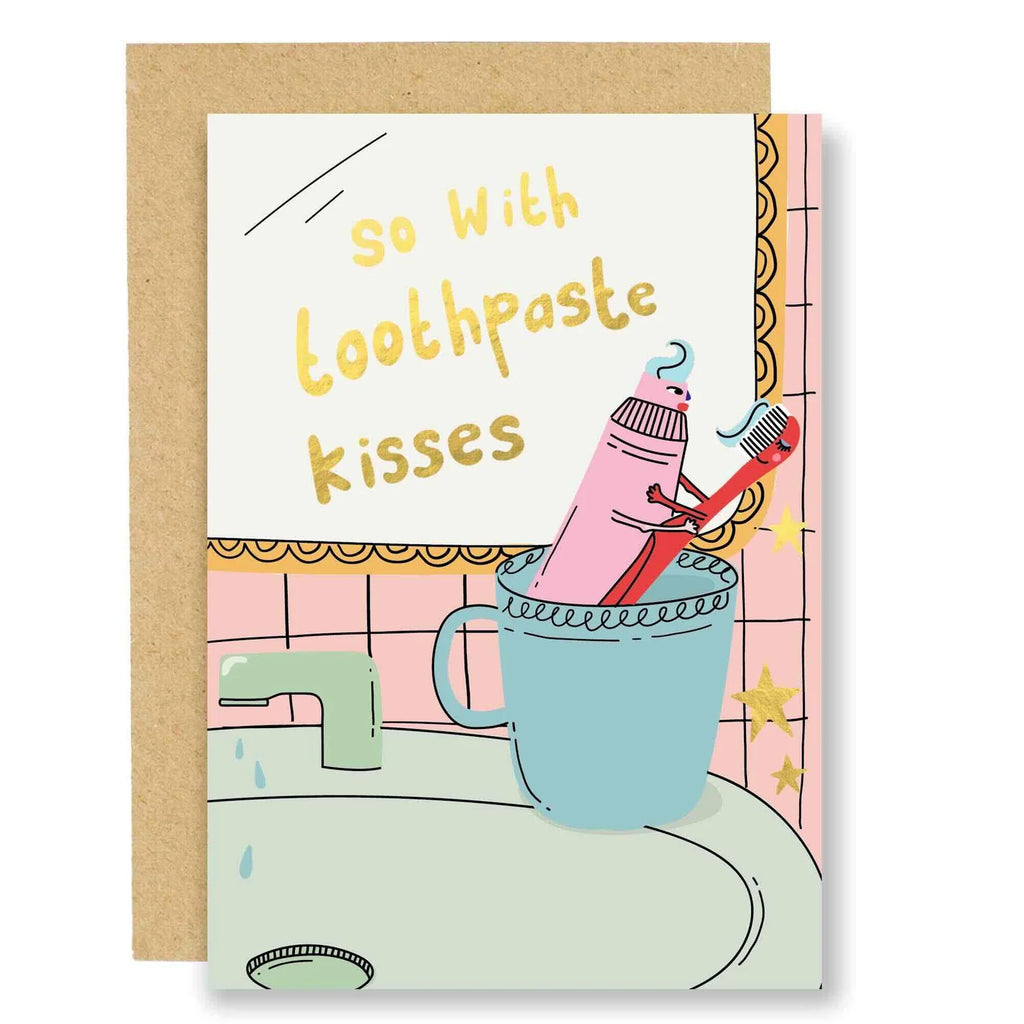 eat the moon bright colourful love friendship birthday toothpaste kisses maccabees indie lyric greeting card
