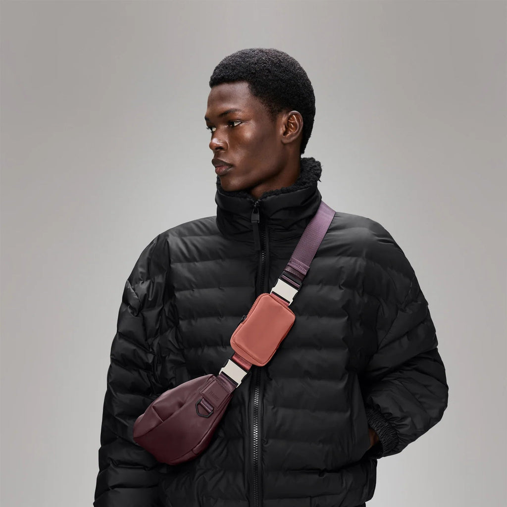 Rains Valera Shoulder Bag Mini depth dark red burgundy cross body hand bag