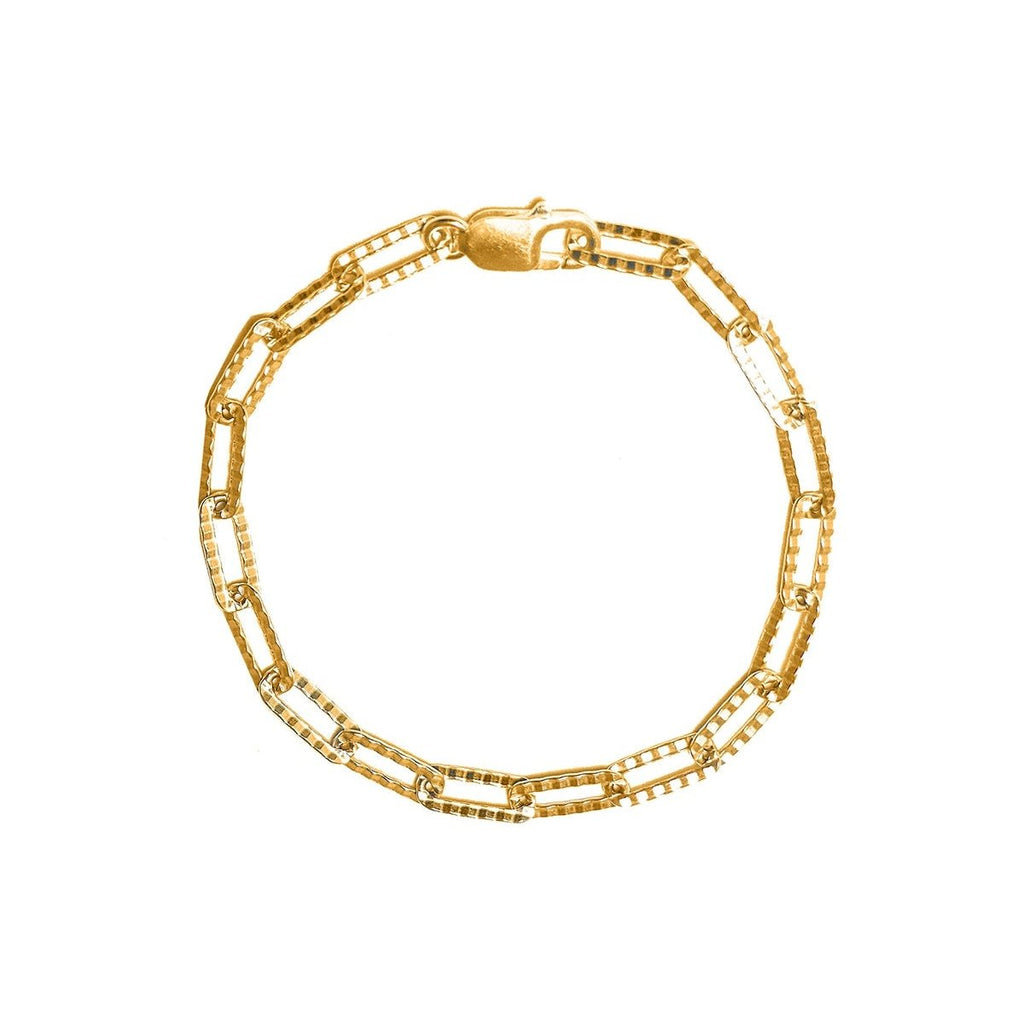 HERMINA ATHENS VIKTOR Bracelet paperclip chain link gold