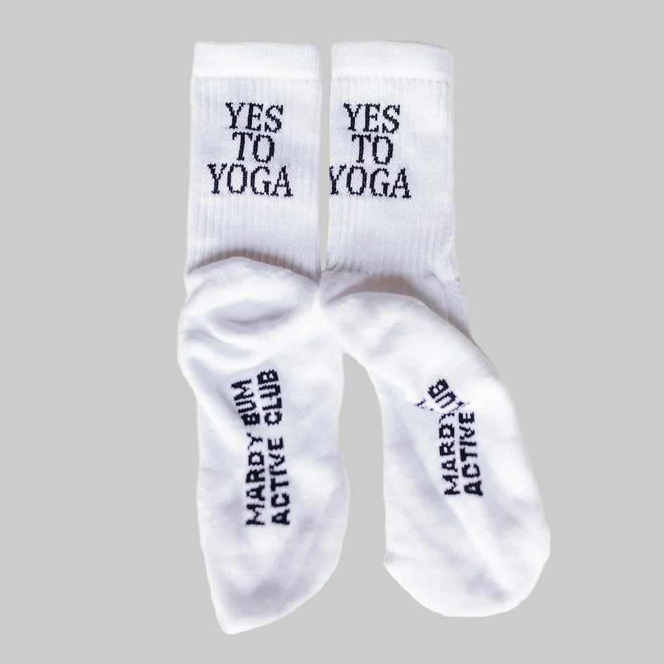 MARDY BUM YES TO YOGA Sports Socks SLOGAN