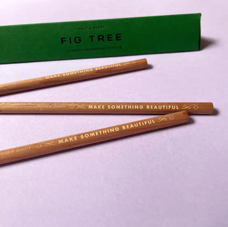 imogen owen Scented Cedarwood Pencils Fig Tree green